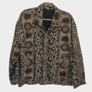 FUDA International - Silk Bomber Jacket - Women's size L Petite